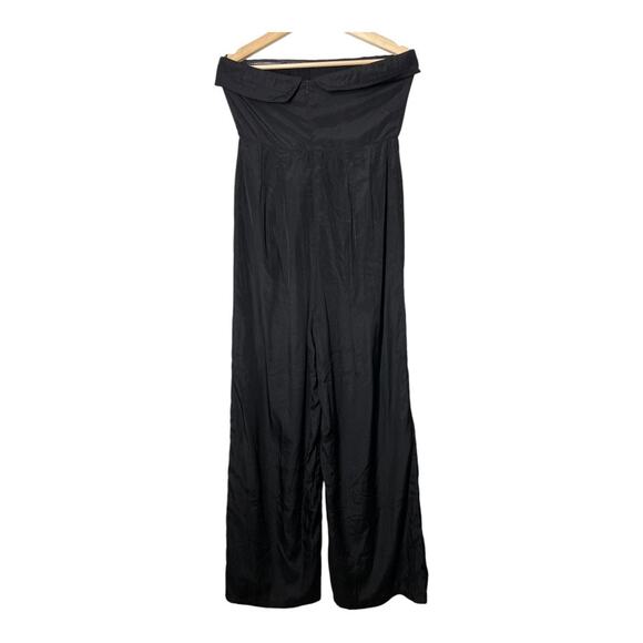 Princess Polly NWT Josia Strapless Black Jumpsuit Sz 6 Pockets - Picture 4 of 7